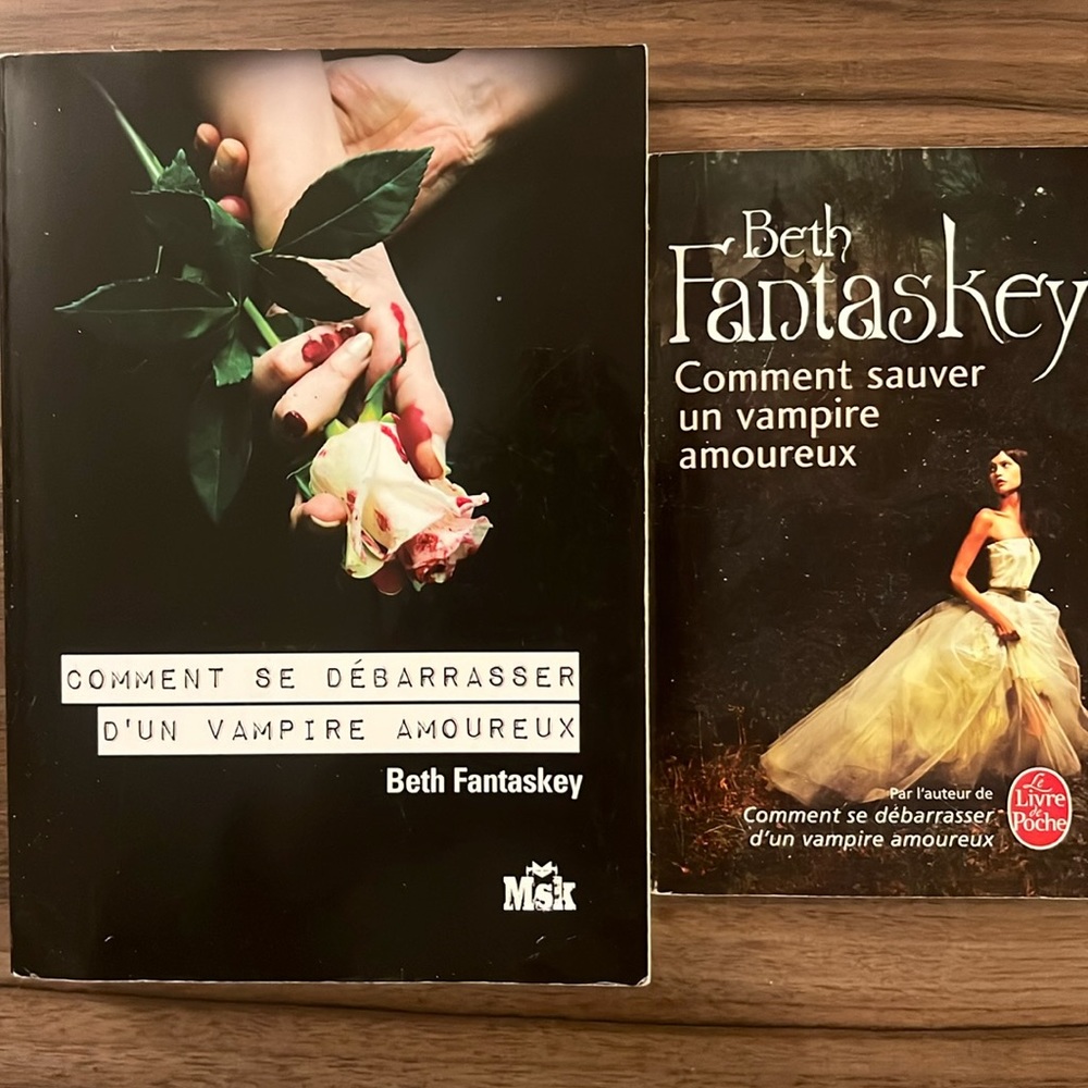 Série Vampire amoureux, tomes 1-2, livres en français, books in french